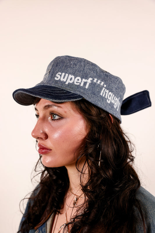 DENIM CADET WHITE PRINT + WHITE LINING